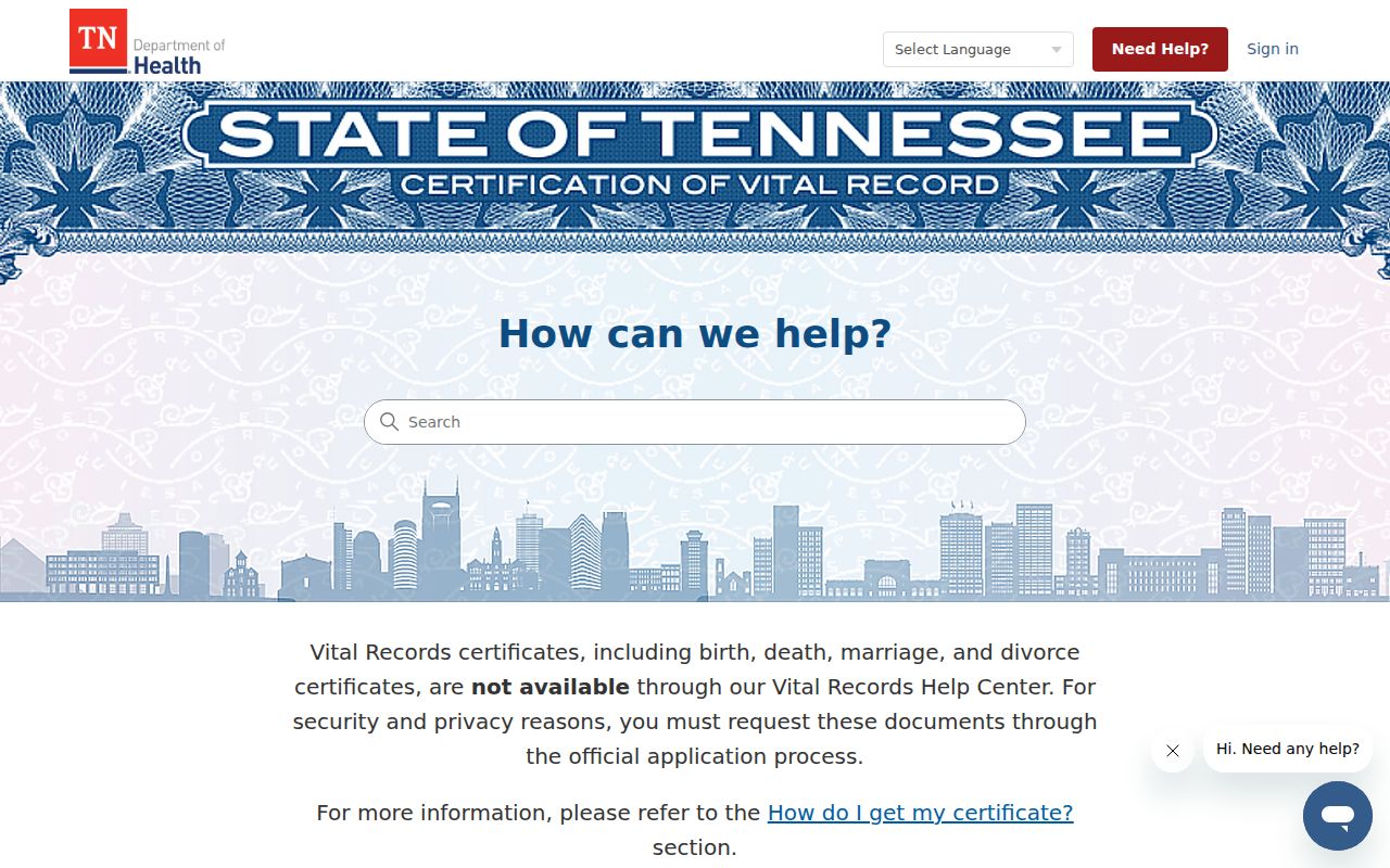 Gallatin people search through Tennessee vital records help